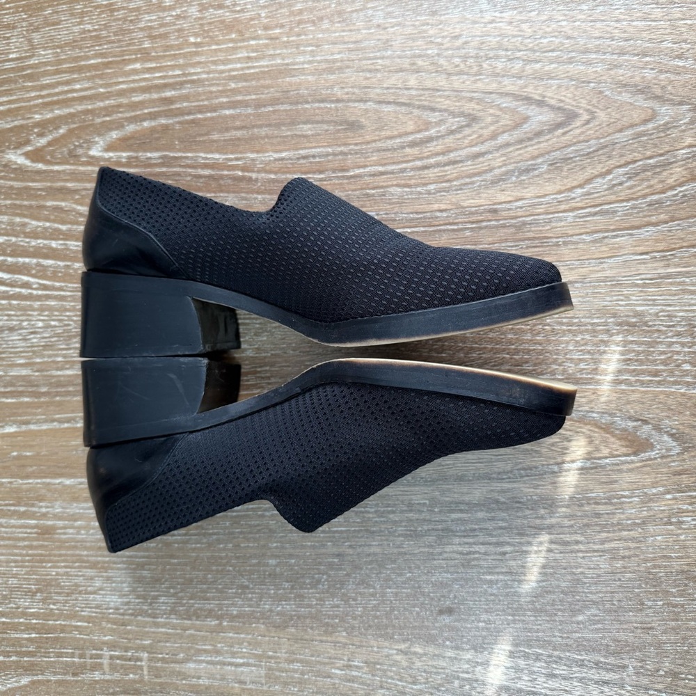 Donald J. Pliner Alice Black Dot Square Toe Chunky Block Heel Loafer Women's 8.5 - Picture 3 of 10